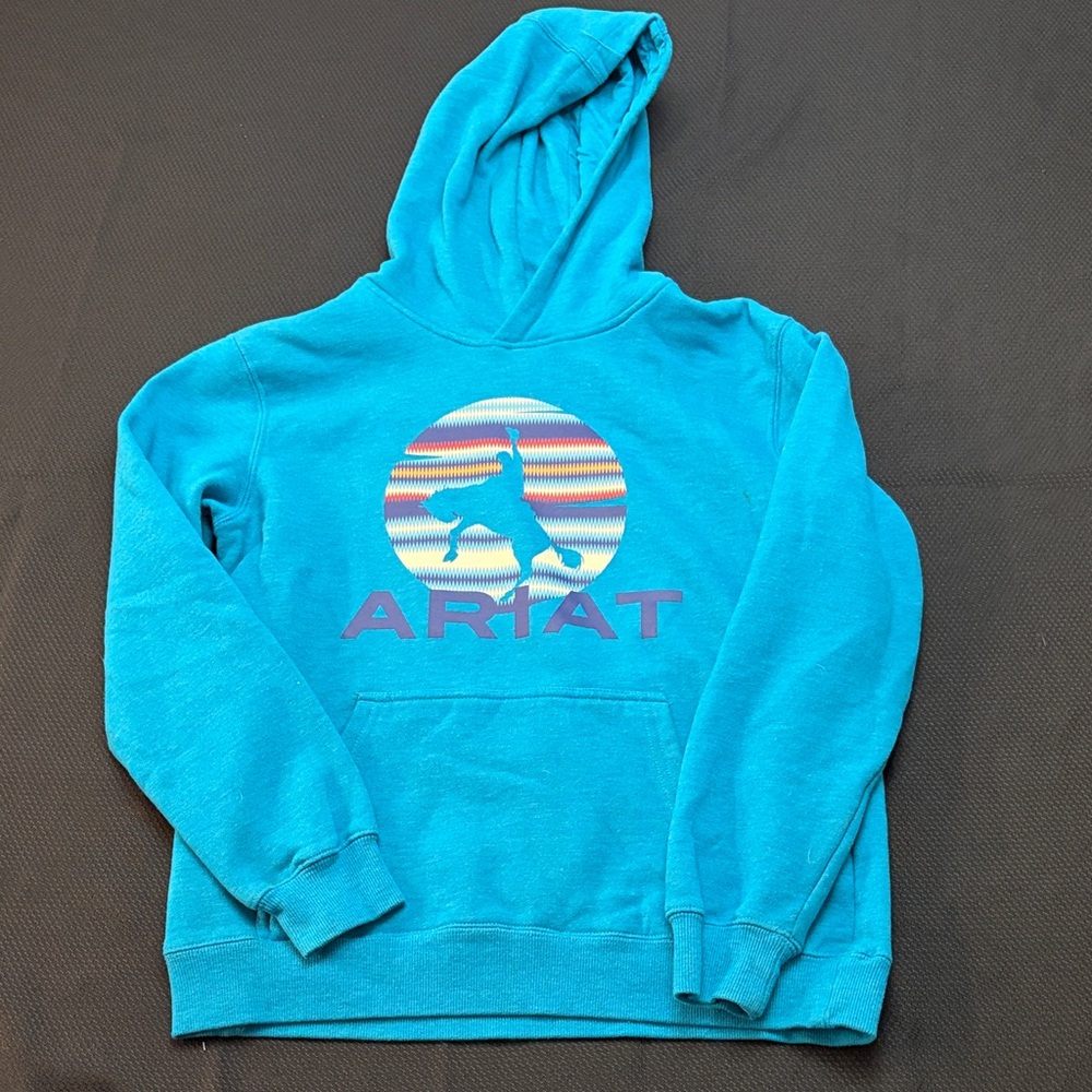 Ariat Boys' Blue Hoodie Sweatshirt Large 14/16